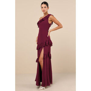 🆕Ruffled One-shoulder Maxi Dress - Size XL